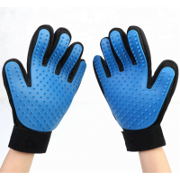 Pet Grooming Glove Gentle Deshedding Brush Glove  Efficient Pet Hair Remover Mitt  Enhanced Five Finger Design