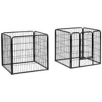 large heavy duty square tube dog crate kennel with ABS tray